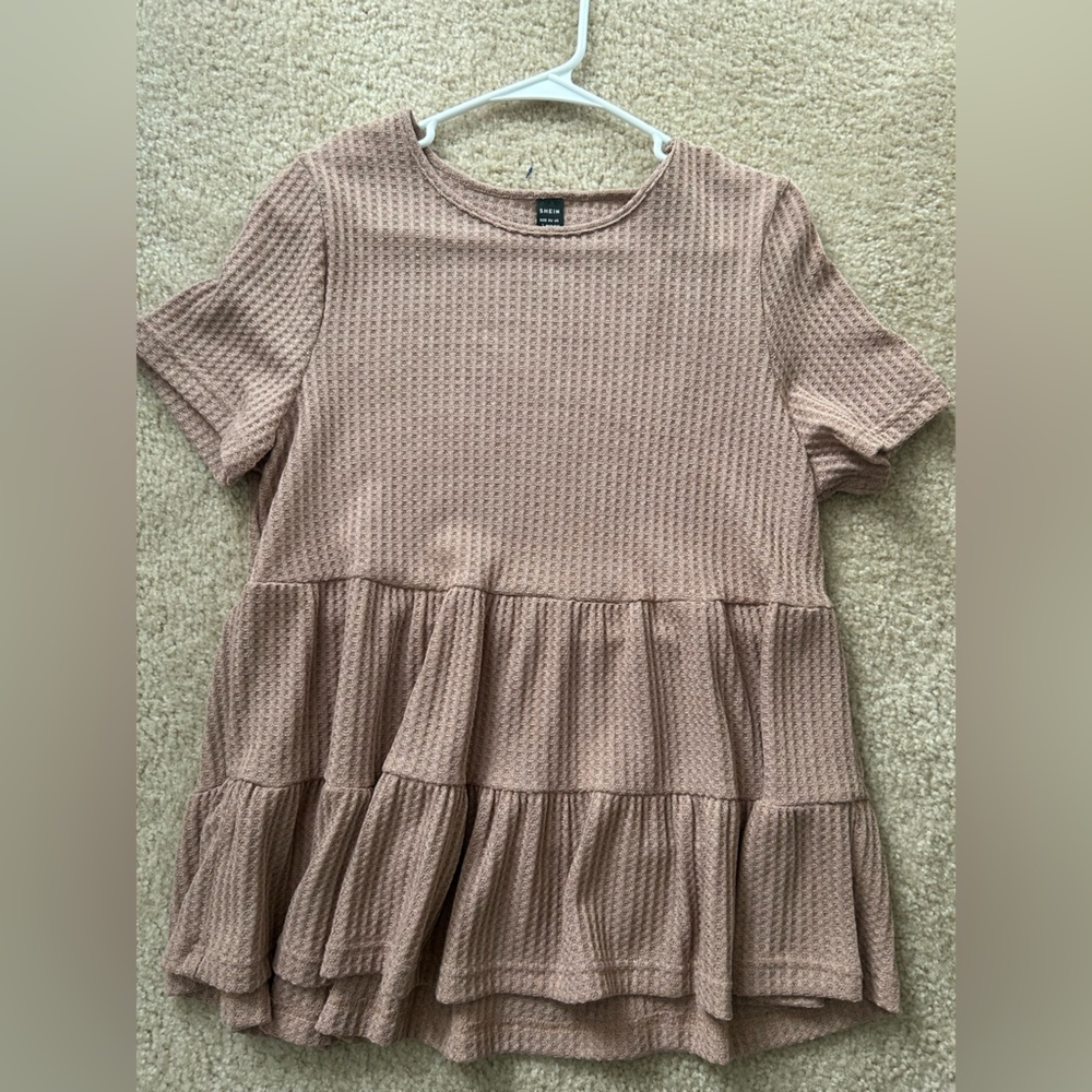Blush peplum top